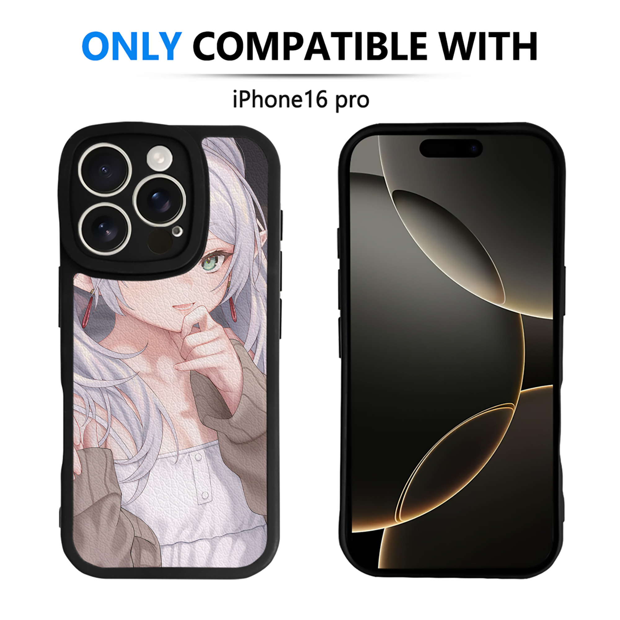（画像用） 葬送のフリーレン Frieren 【iPhone 16シリーズ対応】シリコンスマホケース（レザー調） 材質：シリコン